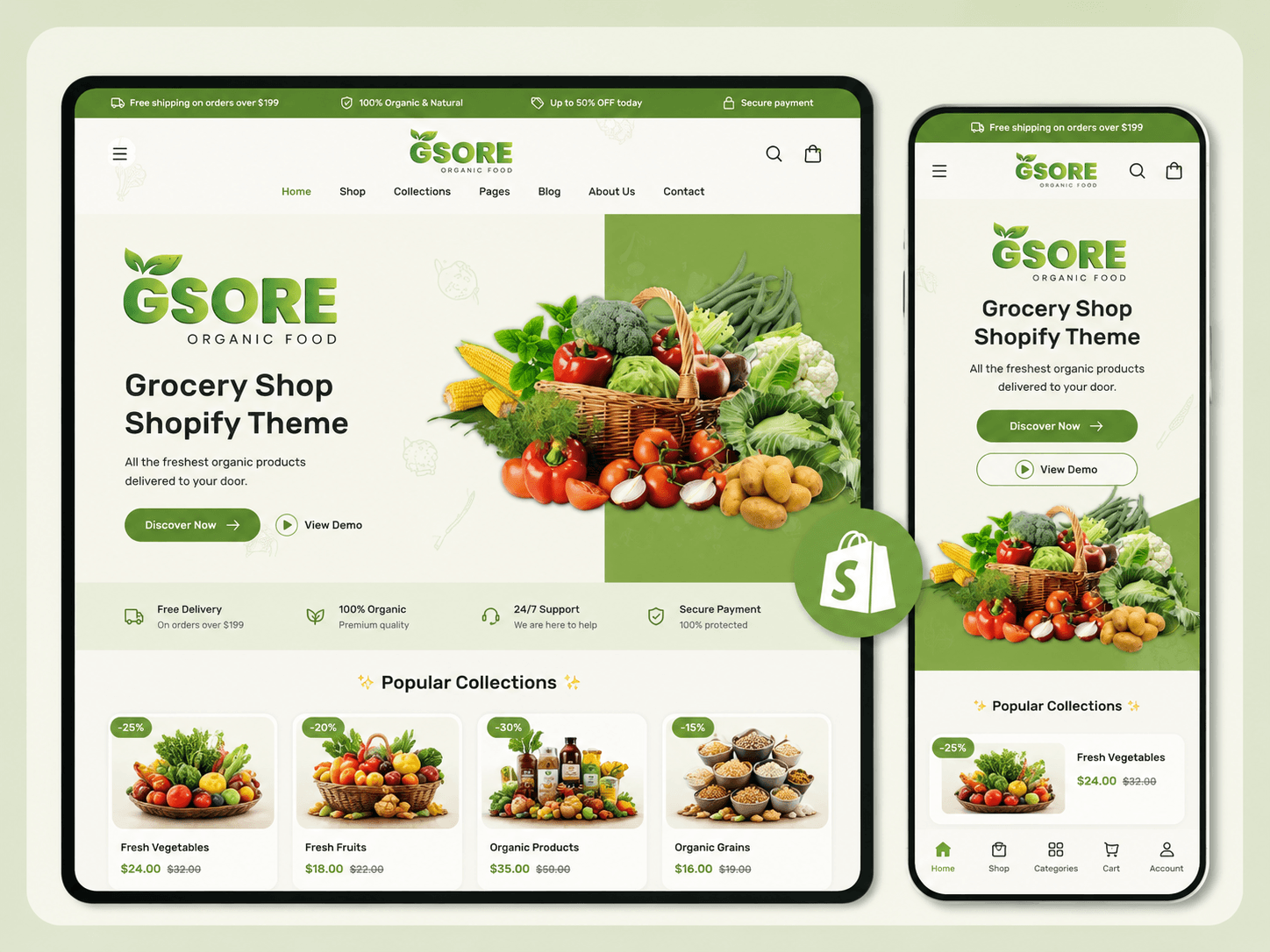 Aperçu du thème Shopify GSore