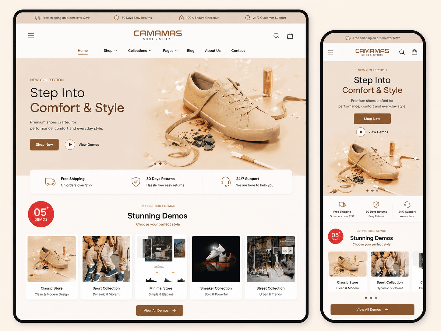 Aperçu du thème Shopify Camamas