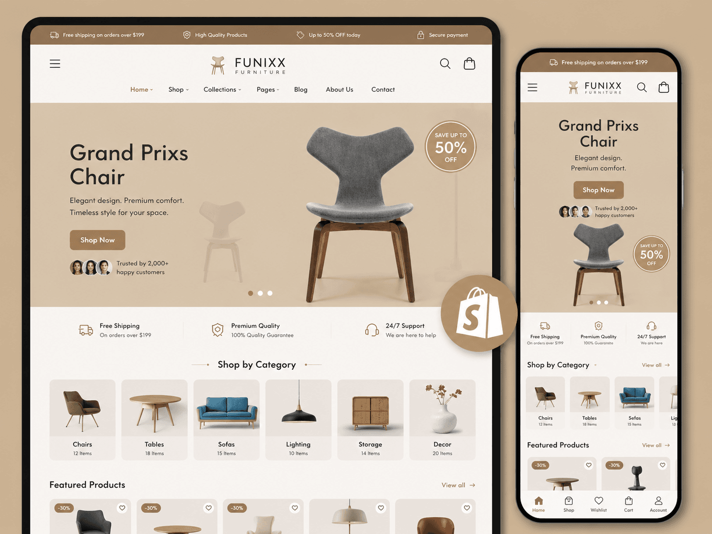 Aperçu du thème Shopify Funixx