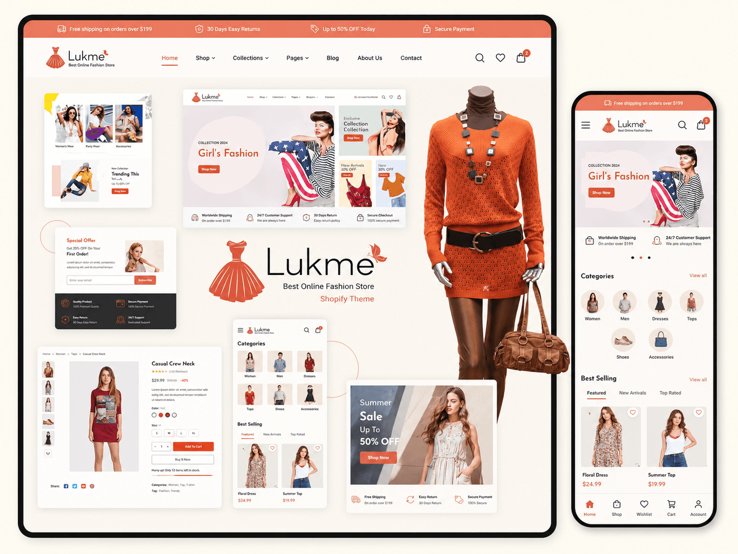 Aperçu du thème Shopify Lukme